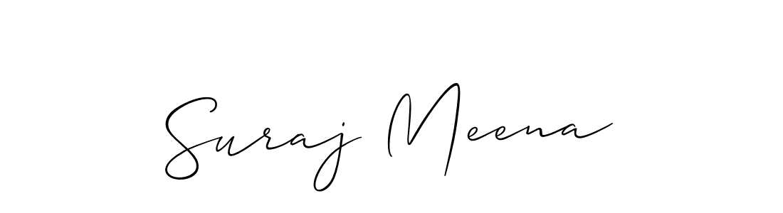 The best way (Allison_Script) to make a short signature is to pick only two or three words in your name. The name Suraj Meena include a total of six letters. For converting this name. Suraj Meena signature style 2 images and pictures png