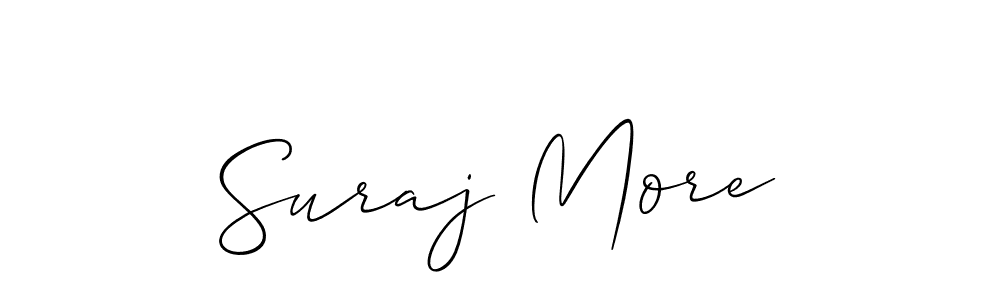 How to Draw Suraj More signature style? Allison_Script is a latest design signature styles for name Suraj More. Suraj More signature style 2 images and pictures png