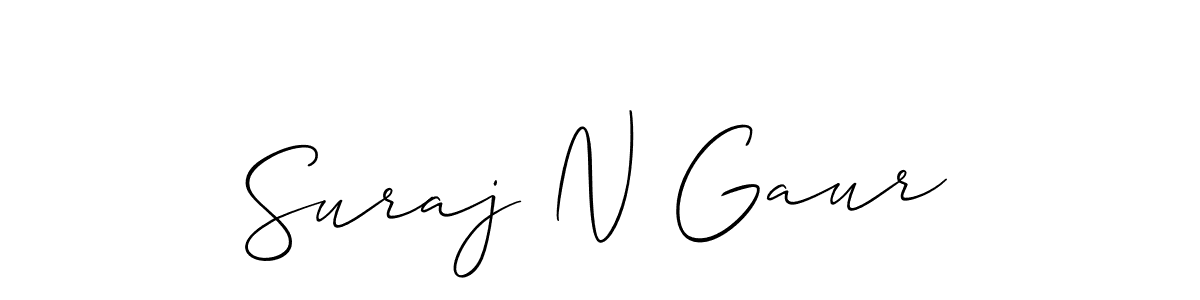 if you are searching for the best signature style for your name Suraj N Gaur. so please give up your signature search. here we have designed multiple signature styles  using Allison_Script. Suraj N Gaur signature style 2 images and pictures png