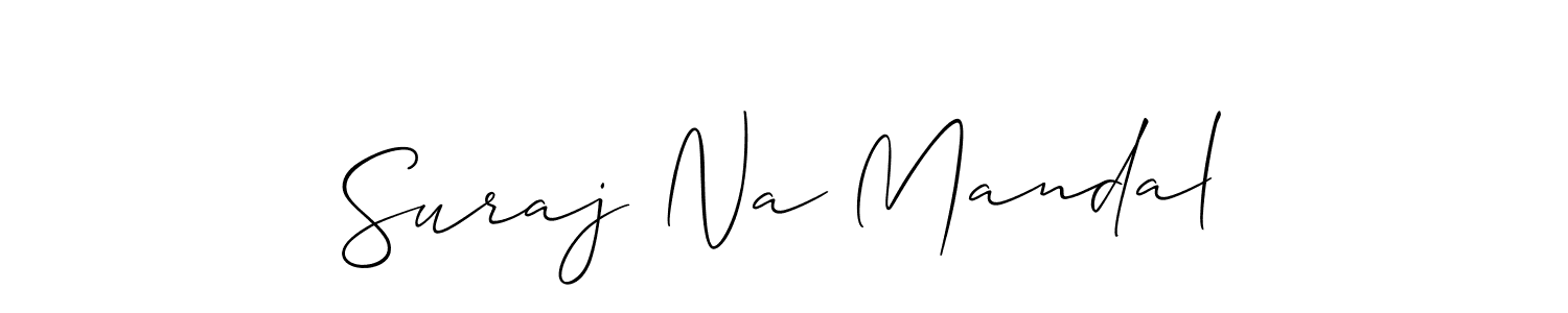 Make a short Suraj Na Mandal signature style. Manage your documents anywhere anytime using Allison_Script. Create and add eSignatures, submit forms, share and send files easily. Suraj Na Mandal signature style 2 images and pictures png