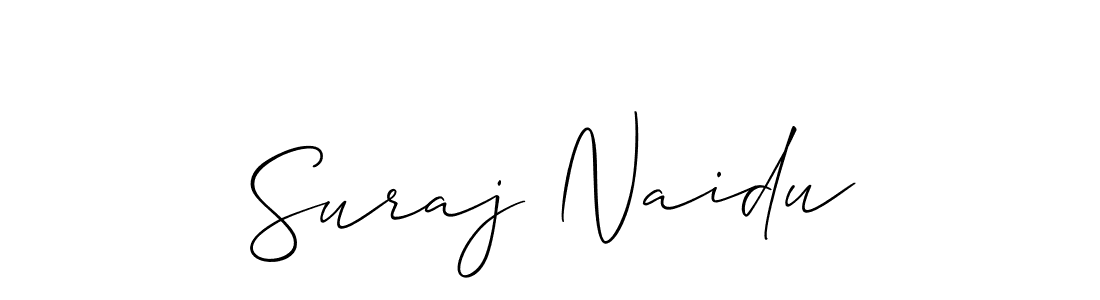 Make a short Suraj Naidu signature style. Manage your documents anywhere anytime using Allison_Script. Create and add eSignatures, submit forms, share and send files easily. Suraj Naidu signature style 2 images and pictures png