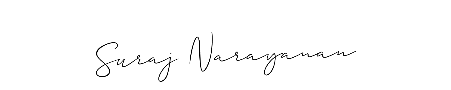 This is the best signature style for the Suraj Narayanan name. Also you like these signature font (Allison_Script). Mix name signature. Suraj Narayanan signature style 2 images and pictures png