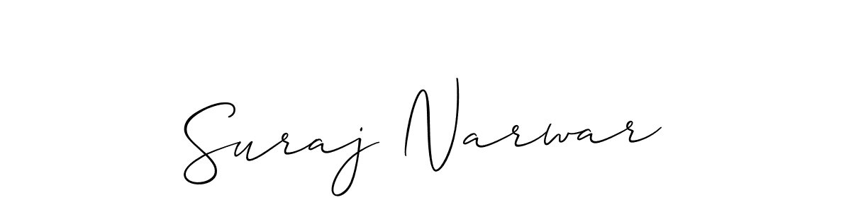 if you are searching for the best signature style for your name Suraj Narwar. so please give up your signature search. here we have designed multiple signature styles  using Allison_Script. Suraj Narwar signature style 2 images and pictures png