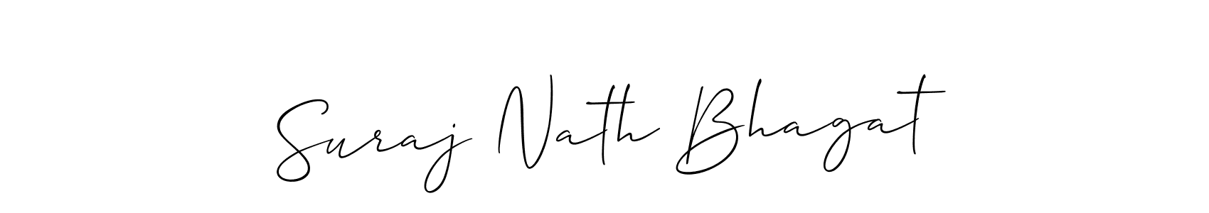 This is the best signature style for the Suraj Nath Bhagat name. Also you like these signature font (Allison_Script). Mix name signature. Suraj Nath Bhagat signature style 2 images and pictures png