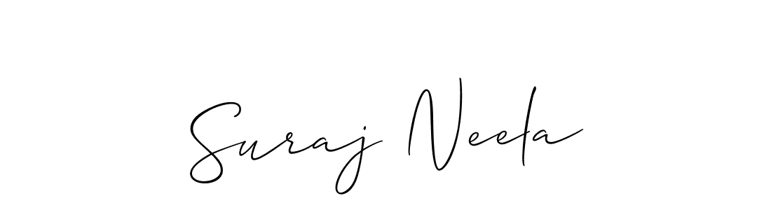 The best way (Allison_Script) to make a short signature is to pick only two or three words in your name. The name Suraj Neela include a total of six letters. For converting this name. Suraj Neela signature style 2 images and pictures png