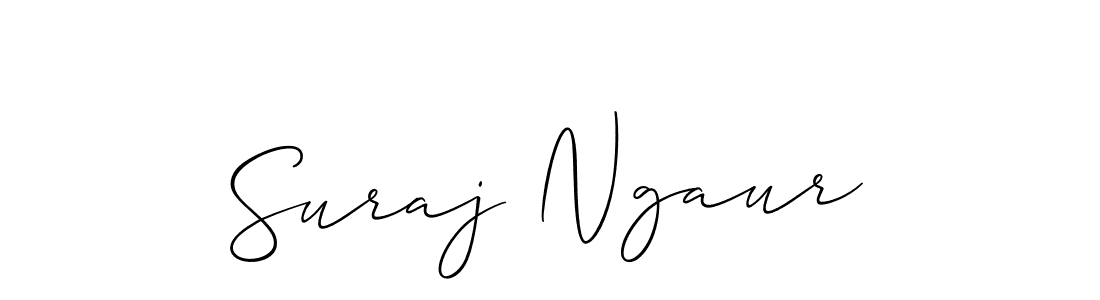 This is the best signature style for the Suraj Ngaur name. Also you like these signature font (Allison_Script). Mix name signature. Suraj Ngaur signature style 2 images and pictures png