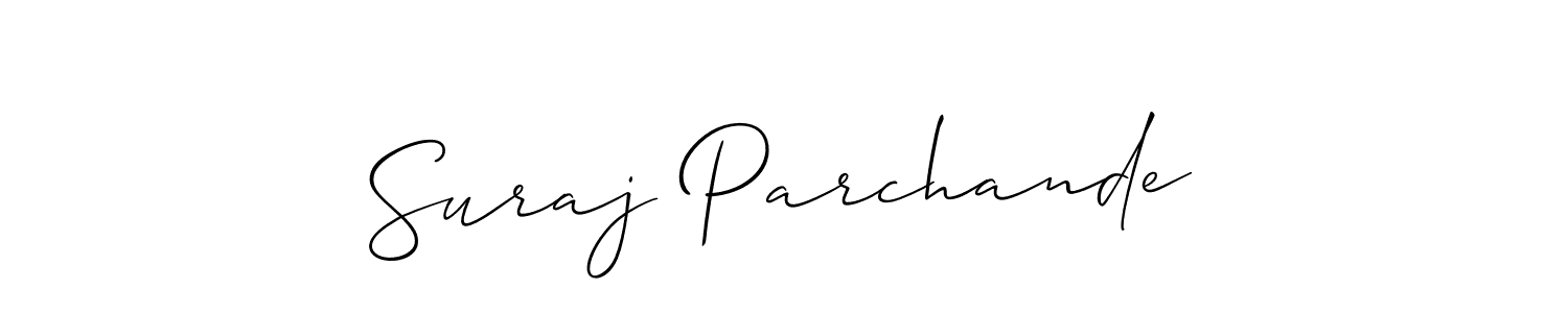 Create a beautiful signature design for name Suraj Parchande. With this signature (Allison_Script) fonts, you can make a handwritten signature for free. Suraj Parchande signature style 2 images and pictures png