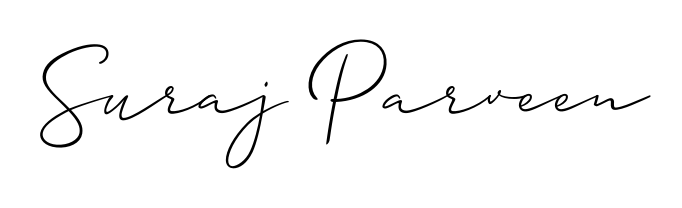 The Allison_Script handwriting style adds charm and authenticity to name Suraj Parveen. A wonderful choice for personal thank-you notes. Suraj Parveen signature style 2 images and pictures png