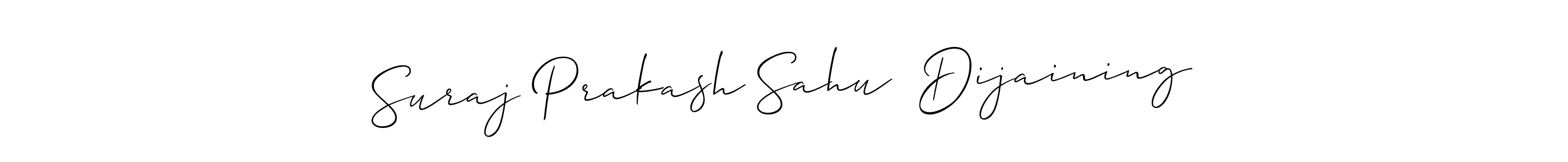 Make a beautiful signature design for name Suraj Prakash Sahu  Dijaining. With this signature (Allison_Script) style, you can create a handwritten signature for free. Suraj Prakash Sahu  Dijaining signature style 2 images and pictures png