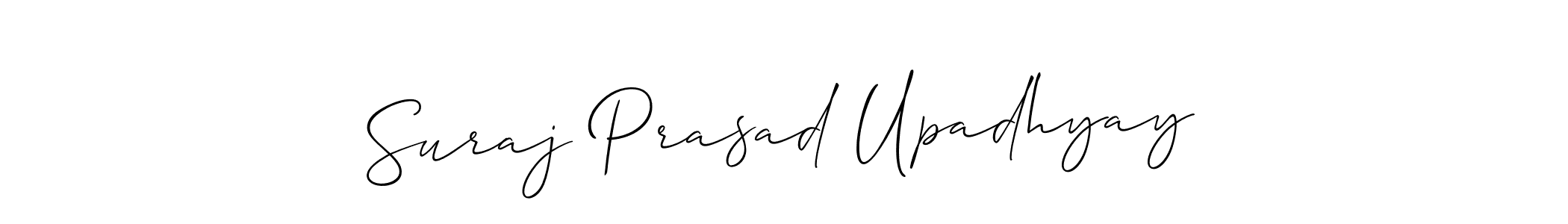 How to make Suraj Prasad Upadhyay name signature. Use Allison_Script style for creating short signs online. This is the latest handwritten sign. Suraj Prasad Upadhyay signature style 2 images and pictures png