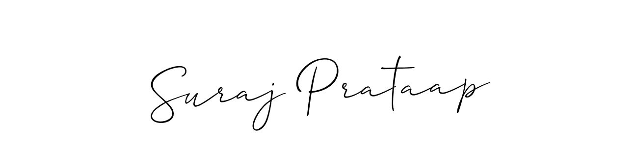 The best way (Allison_Script) to make a short signature is to pick only two or three words in your name. The name Suraj Prataap include a total of six letters. For converting this name. Suraj Prataap signature style 2 images and pictures png
