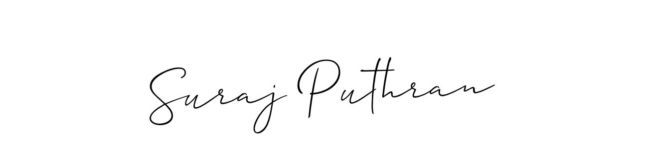 It looks lik you need a new signature style for name Suraj Puthran. Design unique handwritten (Allison_Script) signature with our free signature maker in just a few clicks. Suraj Puthran signature style 2 images and pictures png