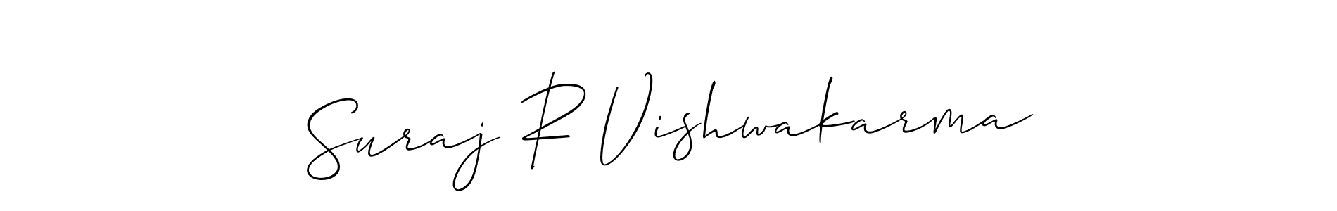 if you are searching for the best signature style for your name Suraj R Vishwakarma. so please give up your signature search. here we have designed multiple signature styles  using Allison_Script. Suraj R Vishwakarma signature style 2 images and pictures png