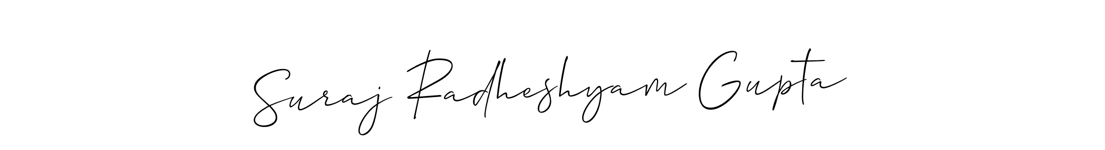 It looks lik you need a new signature style for name Suraj Radheshyam Gupta. Design unique handwritten (Allison_Script) signature with our free signature maker in just a few clicks. Suraj Radheshyam Gupta signature style 2 images and pictures png