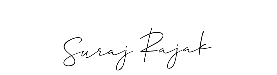 Use a signature maker to create a handwritten signature online. With this signature software, you can design (Allison_Script) your own signature for name Suraj Rajak. Suraj Rajak signature style 2 images and pictures png