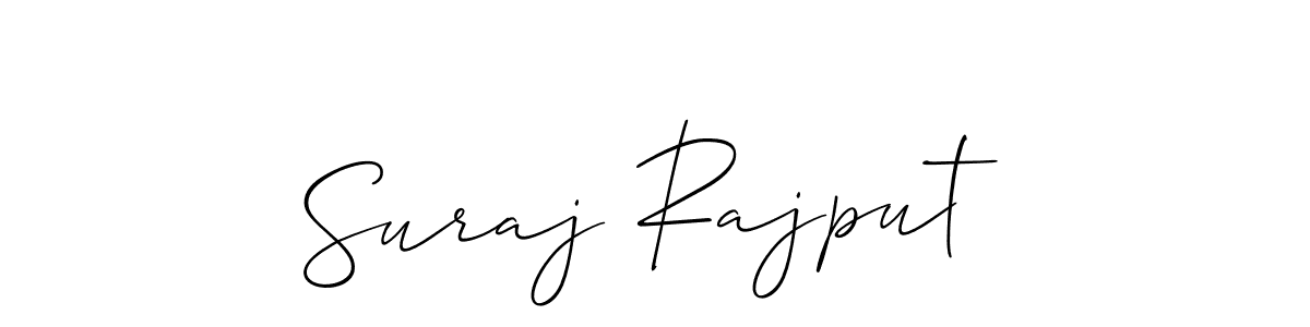 Also we have Suraj Rajput name is the best signature style. Create professional handwritten signature collection using Allison_Script autograph style. Suraj Rajput signature style 2 images and pictures png