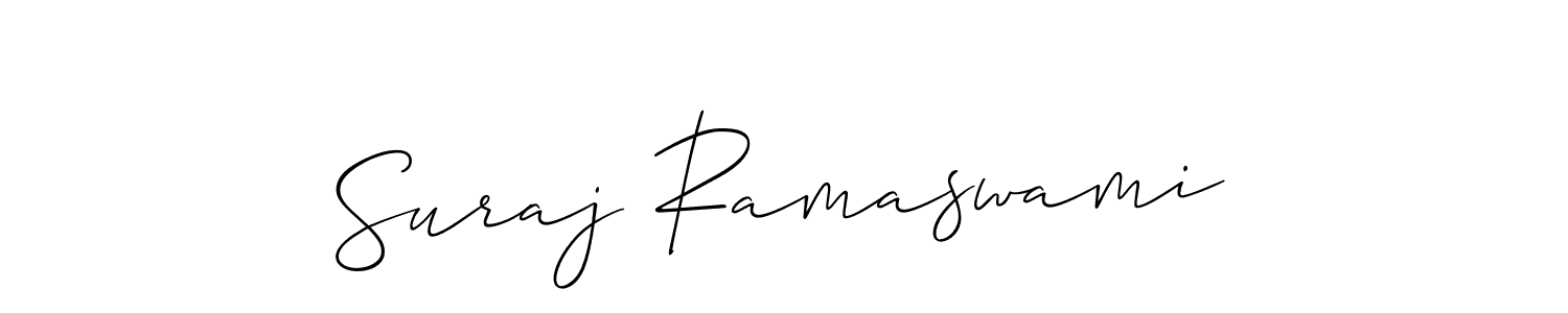 Design your own signature with our free online signature maker. With this signature software, you can create a handwritten (Allison_Script) signature for name Suraj Ramaswami. Suraj Ramaswami signature style 2 images and pictures png