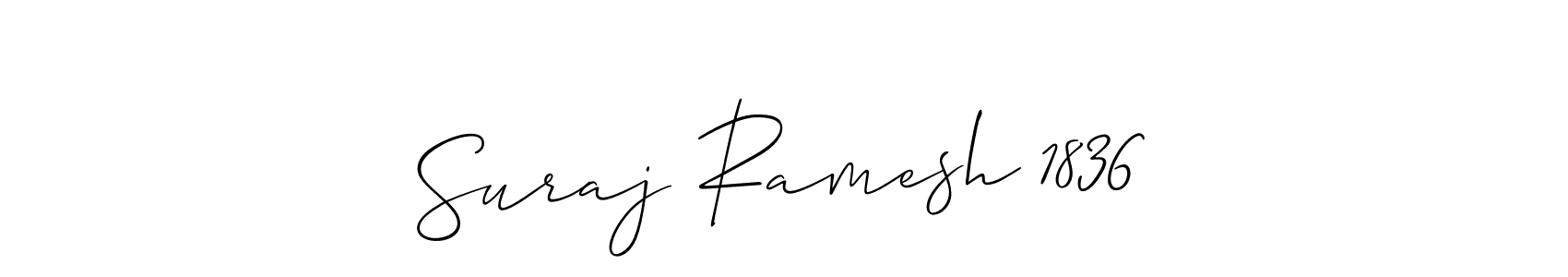 How to make Suraj Ramesh 1836 name signature. Use Allison_Script style for creating short signs online. This is the latest handwritten sign. Suraj Ramesh 1836 signature style 2 images and pictures png