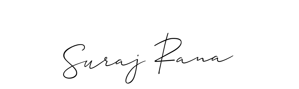 Design your own signature with our free online signature maker. With this signature software, you can create a handwritten (Allison_Script) signature for name Suraj Rana. Suraj Rana signature style 2 images and pictures png