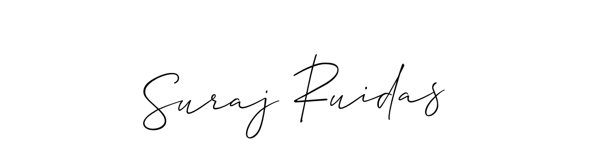 How to make Suraj Ruidas signature? Allison_Script is a professional autograph style. Create handwritten signature for Suraj Ruidas name. Suraj Ruidas signature style 2 images and pictures png