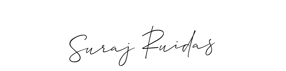 Use a signature maker to create a handwritten signature online. With this signature software, you can design (Allison_Script) your own signature for name Suraj Ruidas. Suraj Ruidas signature style 2 images and pictures png