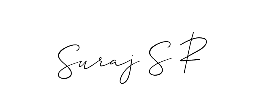 It looks lik you need a new signature style for name Suraj S R. Design unique handwritten (Allison_Script) signature with our free signature maker in just a few clicks. Suraj S R signature style 2 images and pictures png