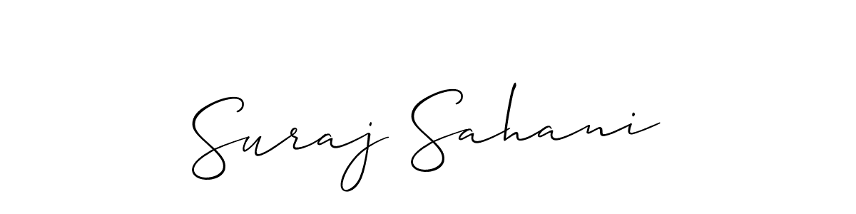 Similarly Allison_Script is the best handwritten signature design. Signature creator online .You can use it as an online autograph creator for name Suraj Sahani. Suraj Sahani signature style 2 images and pictures png