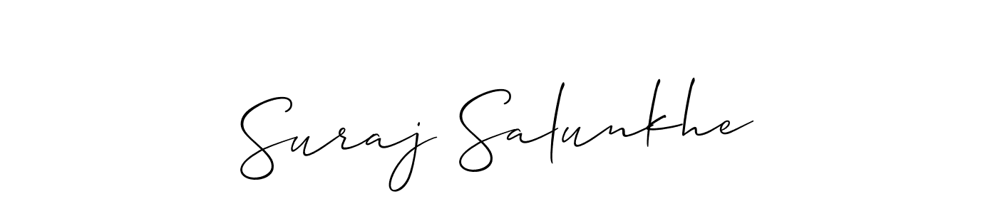 How to make Suraj Salunkhe signature? Allison_Script is a professional autograph style. Create handwritten signature for Suraj Salunkhe name. Suraj Salunkhe signature style 2 images and pictures png