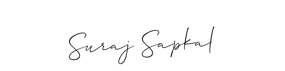 How to make Suraj Sapkal signature? Allison_Script is a professional autograph style. Create handwritten signature for Suraj Sapkal name. Suraj Sapkal signature style 2 images and pictures png