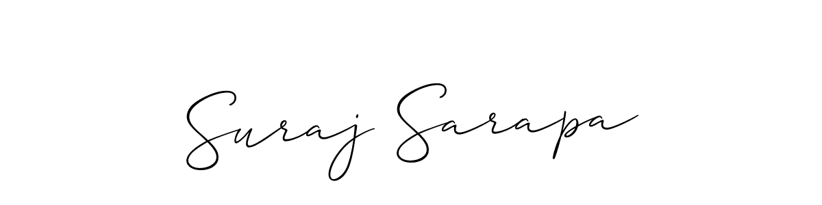 Similarly Allison_Script is the best handwritten signature design. Signature creator online .You can use it as an online autograph creator for name Suraj Sarapa. Suraj Sarapa signature style 2 images and pictures png
