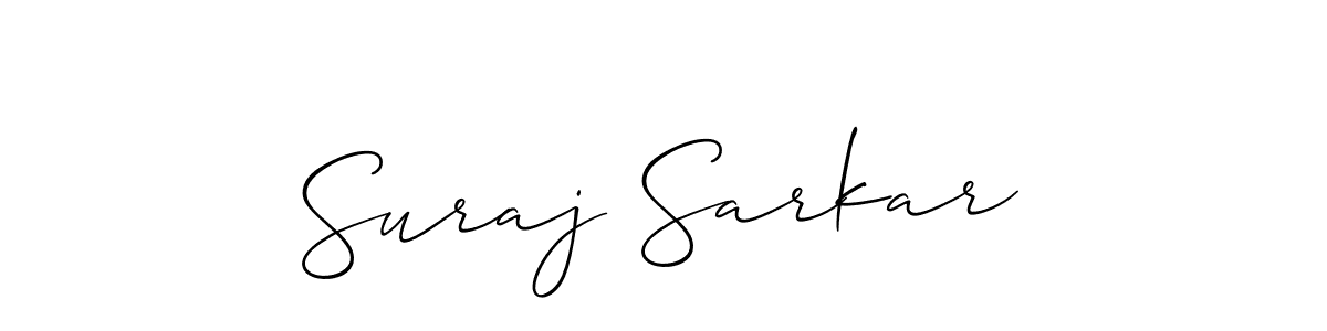 Also You can easily find your signature by using the search form. We will create Suraj Sarkar name handwritten signature images for you free of cost using Allison_Script sign style. Suraj Sarkar signature style 2 images and pictures png