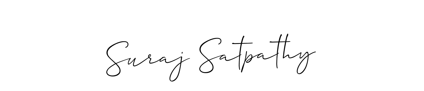 Also we have Suraj Satpathy name is the best signature style. Create professional handwritten signature collection using Allison_Script autograph style. Suraj Satpathy signature style 2 images and pictures png