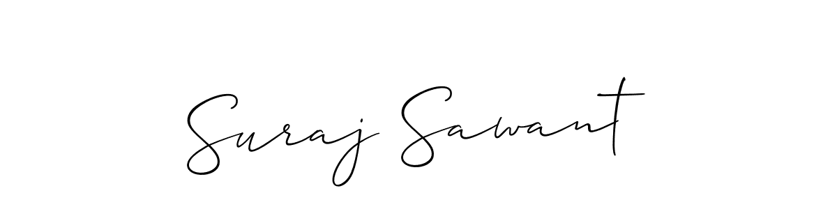 Make a beautiful signature design for name Suraj Sawant. With this signature (Allison_Script) style, you can create a handwritten signature for free. Suraj Sawant signature style 2 images and pictures png