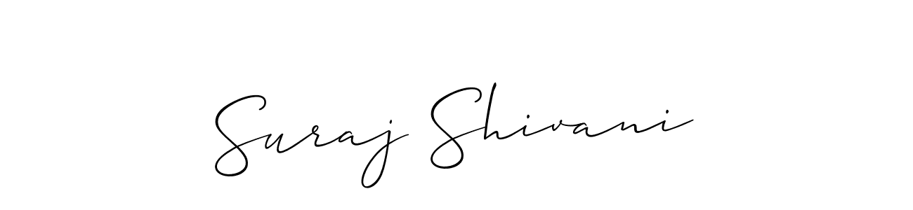 How to Draw Suraj Shivani signature style? Allison_Script is a latest design signature styles for name Suraj Shivani. Suraj Shivani signature style 2 images and pictures png