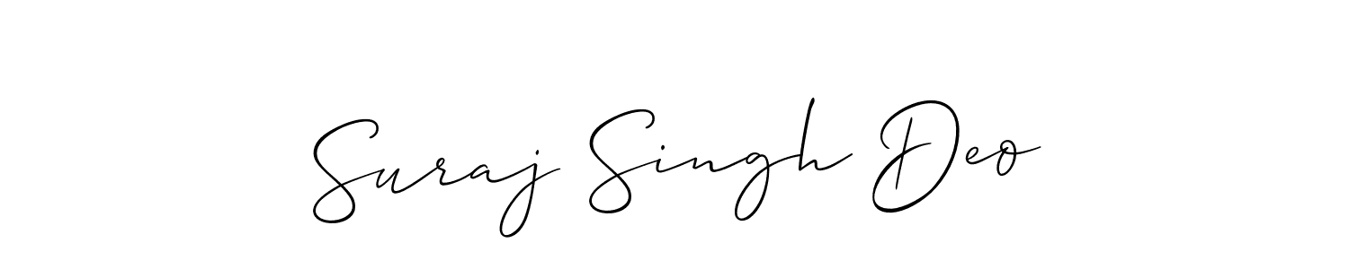 Make a short Suraj Singh Deo signature style. Manage your documents anywhere anytime using Allison_Script. Create and add eSignatures, submit forms, share and send files easily. Suraj Singh Deo signature style 2 images and pictures png
