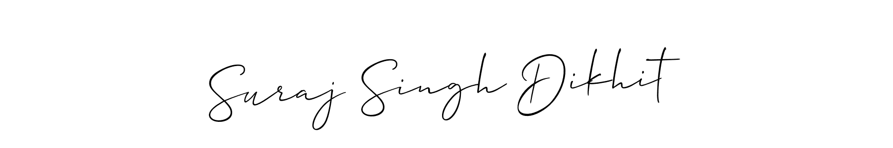 You should practise on your own different ways (Allison_Script) to write your name (Suraj Singh Dikhit) in signature. don't let someone else do it for you. Suraj Singh Dikhit signature style 2 images and pictures png