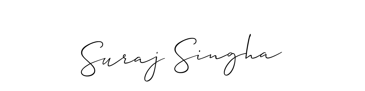 Allison_Script is a professional signature style that is perfect for those who want to add a touch of class to their signature. It is also a great choice for those who want to make their signature more unique. Get Suraj Singha name to fancy signature for free. Suraj Singha signature style 2 images and pictures png