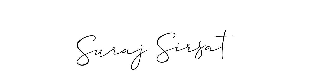 This is the best signature style for the Suraj Sirsat name. Also you like these signature font (Allison_Script). Mix name signature. Suraj Sirsat signature style 2 images and pictures png