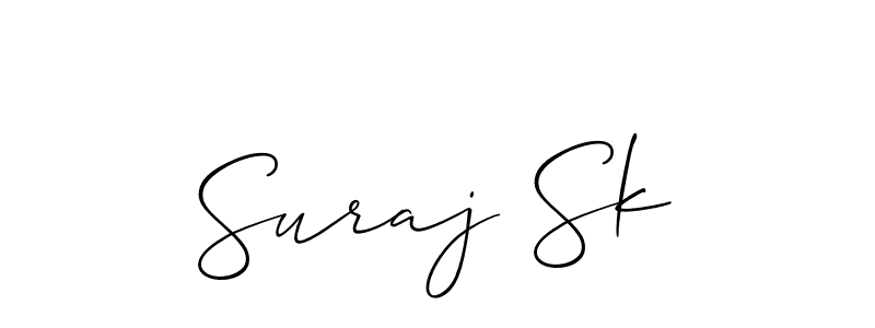 Make a beautiful signature design for name Suraj Sk. With this signature (Allison_Script) style, you can create a handwritten signature for free. Suraj Sk signature style 2 images and pictures png