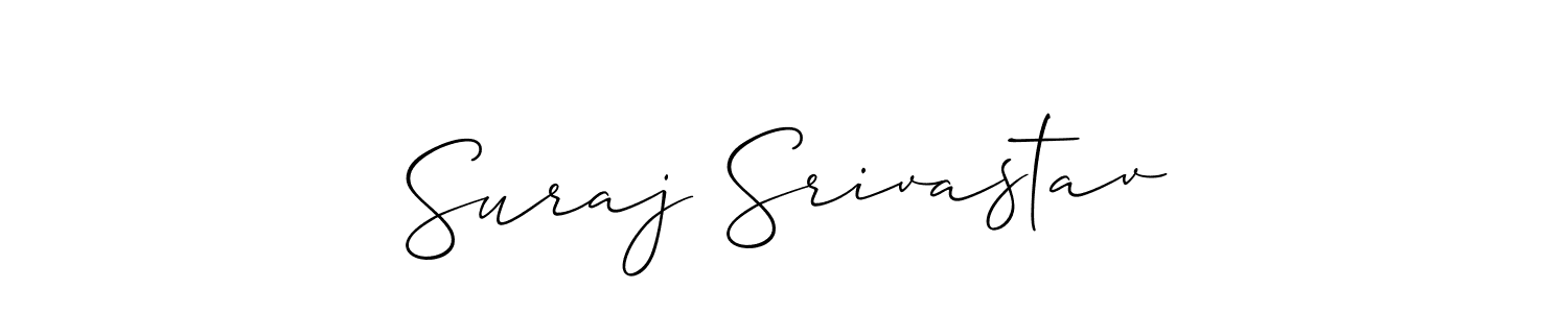 You should practise on your own different ways (Allison_Script) to write your name (Suraj Srivastav) in signature. don't let someone else do it for you. Suraj Srivastav signature style 2 images and pictures png