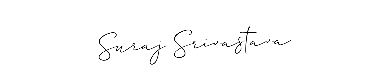 Make a beautiful signature design for name Suraj Srivastava. With this signature (Allison_Script) style, you can create a handwritten signature for free. Suraj Srivastava signature style 2 images and pictures png