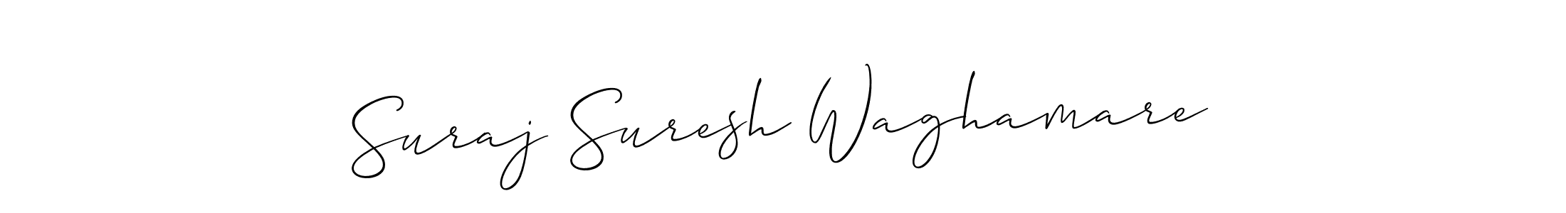 Allison_Script is a professional signature style that is perfect for those who want to add a touch of class to their signature. It is also a great choice for those who want to make their signature more unique. Get Suraj Suresh Waghamare name to fancy signature for free. Suraj Suresh Waghamare signature style 2 images and pictures png