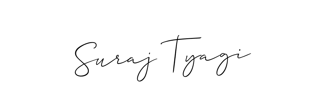 Make a beautiful signature design for name Suraj Tyagi. With this signature (Allison_Script) style, you can create a handwritten signature for free. Suraj Tyagi signature style 2 images and pictures png