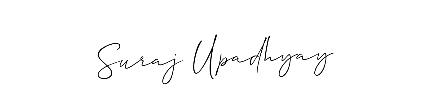 You should practise on your own different ways (Allison_Script) to write your name (Suraj Upadhyay) in signature. don't let someone else do it for you. Suraj Upadhyay signature style 2 images and pictures png