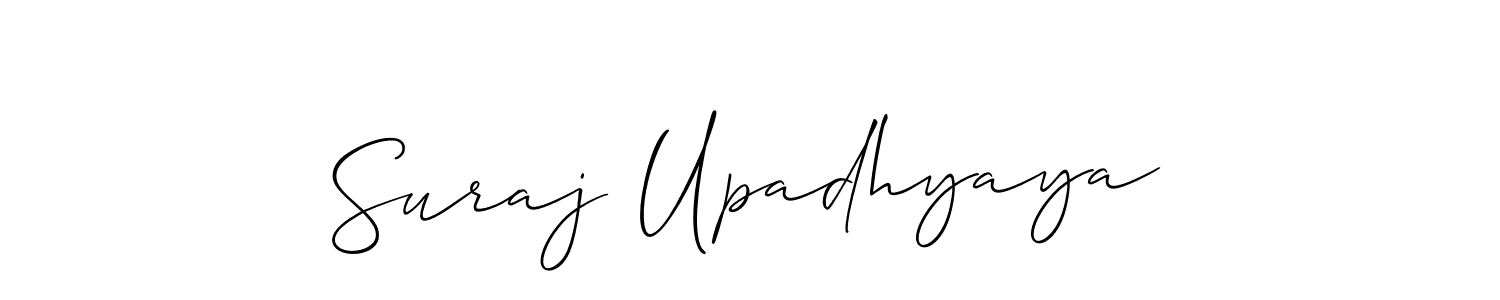How to make Suraj Upadhyaya signature? Allison_Script is a professional autograph style. Create handwritten signature for Suraj Upadhyaya name. Suraj Upadhyaya signature style 2 images and pictures png