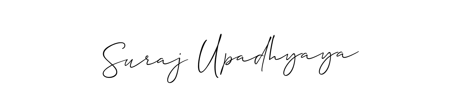 Suraj Upadhyaya stylish signature style. Best Handwritten Sign (Allison_Script) for my name. Handwritten Signature Collection Ideas for my name Suraj Upadhyaya. Suraj Upadhyaya signature style 2 images and pictures png