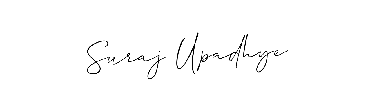 How to Draw Suraj Upadhye signature style? Allison_Script is a latest design signature styles for name Suraj Upadhye. Suraj Upadhye signature style 2 images and pictures png