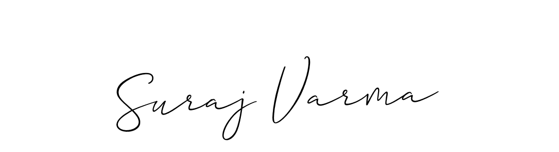 You should practise on your own different ways (Allison_Script) to write your name (Suraj Varma) in signature. don't let someone else do it for you. Suraj Varma signature style 2 images and pictures png