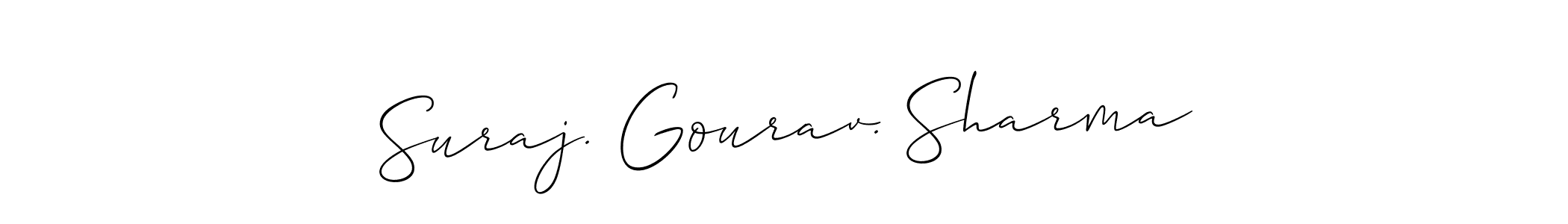 Suraj. Gourav. Sharma stylish signature style. Best Handwritten Sign (Allison_Script) for my name. Handwritten Signature Collection Ideas for my name Suraj. Gourav. Sharma. Suraj. Gourav. Sharma signature style 2 images and pictures png