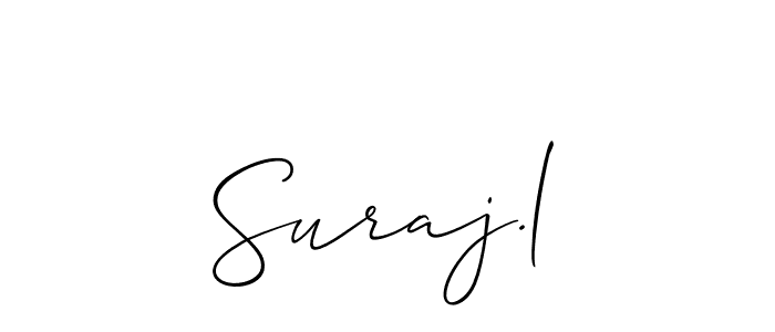 How to Draw Suraj.l signature style? Allison_Script is a latest design signature styles for name Suraj.l. Suraj.l signature style 2 images and pictures png